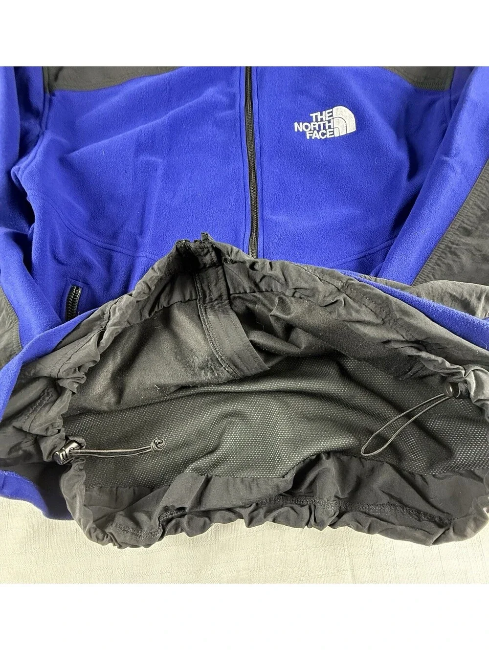 Vintage The North Face GORE Windstopper Fleece Jacket Blue Black 90s TNF XXL
